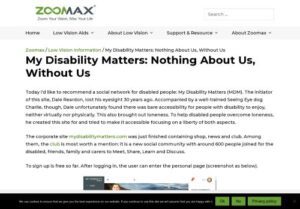 httpswwwzoomaxcomlowvisioninformationmydisabilitymattersdisabilitycommunityhtml